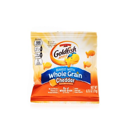 Pepperidge Farms Whole Grain Cheddar Goldfish Snack Crackers .75 oz., PK100 140018197